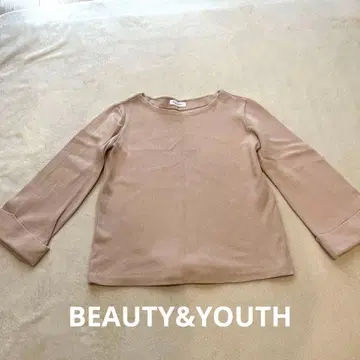 BEAUTY&YOUTH 핑크 베이지 면 니트