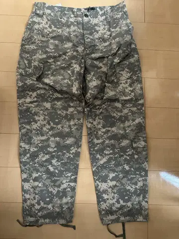 카모플라쥬 카고 팬츠 조정 가능 밑단 끈 포함