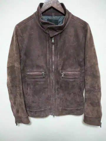 junhashimoto 고트스킨 라이더 블루종 와인 레드