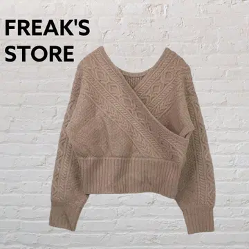 FREAK'S STORE 전후 2way 케이블 니트 베이지