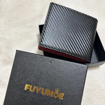 당일 발송 FUYUMOE men's 접이식 지갑 블랙 레드