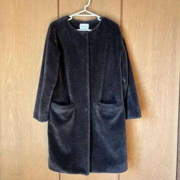 유나이티드 애로우즈 뷰티 유스 플리스풍 롱 코트