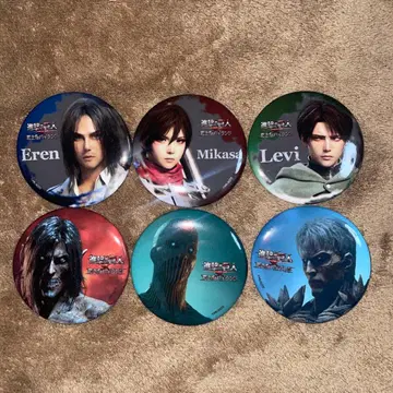 진격의 거인 후지큐 하이랜드 캔뱃지 컴프 세트 5