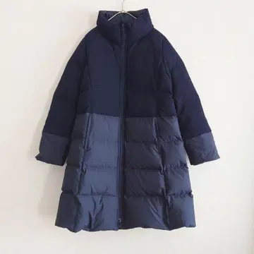 e 멜베이유방트 다운 코트 이소재 절개 퀼팅 도트 A라인