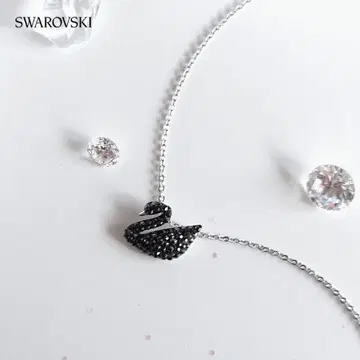 [ 새상품급 ] Swarovski 아이코닉 스완 목걸이 블랙