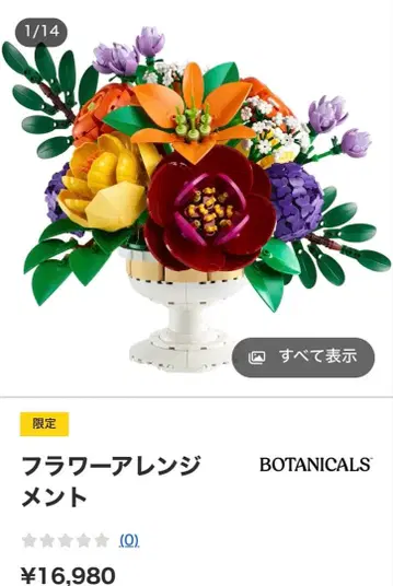 한정품 LEGO 보타니컬 플라워 어레인지먼트 꽃