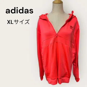아디다스 후드 부착 저리 얇은 소재 형광 핑크 화려한 XL