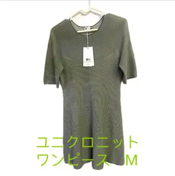 유니클로 원피스 M 사이즈 올리브 그린