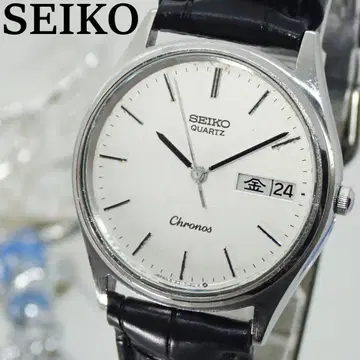 가동품 새상품 배터리 세이코 크로노스 남성용 손목시계 데이데이트 실버