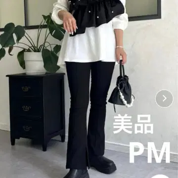 프로즈 베일 안쪽 미세 기모 슈퍼 스트레치 슬릿 팬츠 PM
