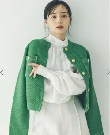anuans 아뉴앙스 노카라 니트 자켓 그린