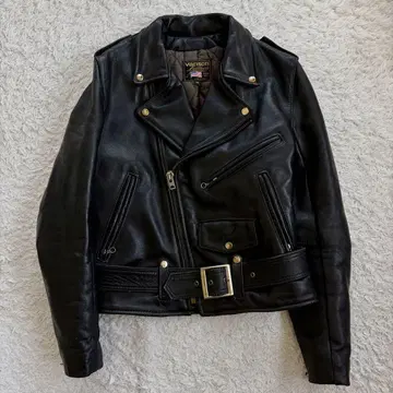 vanson 블랙 더블 라이더 자켓 38