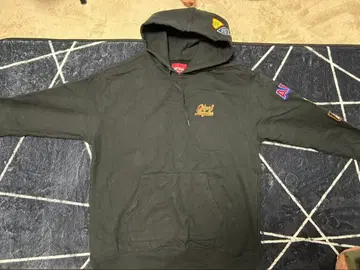 TRIBAL 패치 블랙 후드티 M