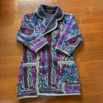 MISSONI 긴팔 가디건 보라색 파랑 그린