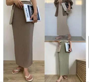 [ BLATE ] 플리츠 릴랙스 타이트 스커트