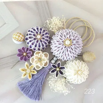 츠마미세공 머리 장식
