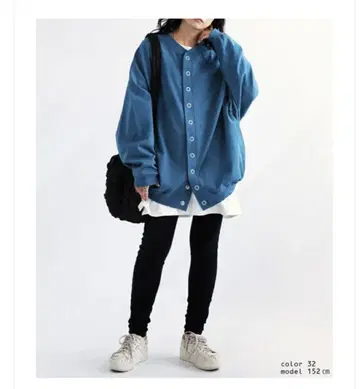 antiqua 분또 소재 2WAY 가디건 블루