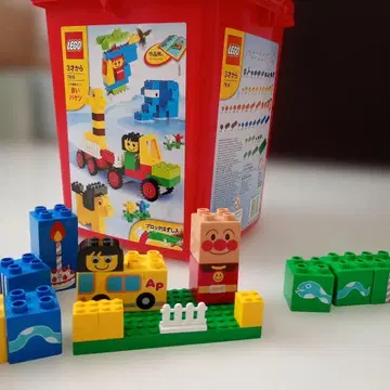 LEGO 레고 빨간색 바구니와 호빵맨 블록