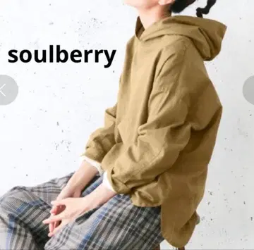 soulberry 카키 오버 사이즈 후드티