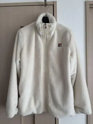 FILA 풀 집업 화이트 플리스 자켓