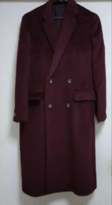 ABYTS SHAGGY DOUBLE COAT 버건디 S 사이즈
