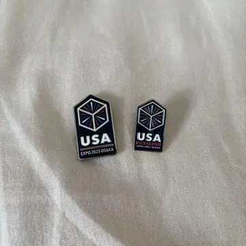 미국관 핀 배지 2개 세트