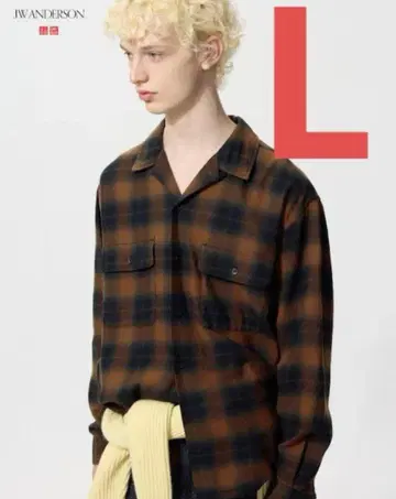 JW ANDERSON 유니클로 브러시드 코튼 오버사이즈 셔츠 L