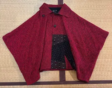 기우에몬 2way 판초풍 일본풍 패턴 코트