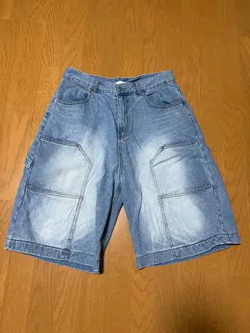 ANGLAN 라이트 블루 카고 버뮤다 숏팬츠 L