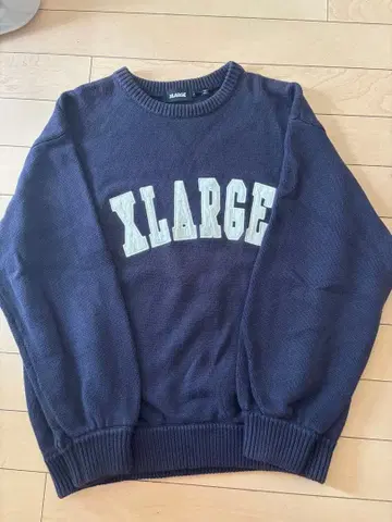 XLARGE 네이비 니트 스웨터