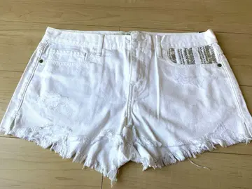 아바클로 Abercrombie&Fitch 화이트 프린지 숏팬츠 새상품