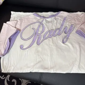 Rady 자수 로고 반팔 T셔츠 화이트/퍼플