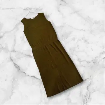 어반 리서치 슬리브리스 원피스 프리 사이즈 브라운 스트레치 두꺼운 원단