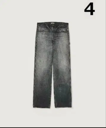 AURALEE 24AW DENIM PAINTER PANTS BLACK 4