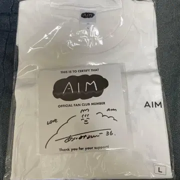 아이묭 친필 사인 미니 색지 & AIM 한정판 디자인 T셔츠