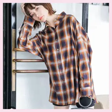 JEANASIS 지나시스 모듬 체크 셔츠 LS 오렌지