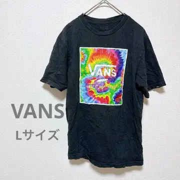 새상품급 VANS 타이다이 프린트 반팔 T셔츠 L 사이즈 [ L ] 블랙