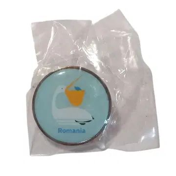 오사카 간사이 엑스포 루마니아 Romania 핀 배지 펠리칸 코먼즈