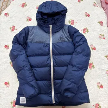 르꼬끄 le coq sportif 후드 부착 다운 자켓 네이비 L