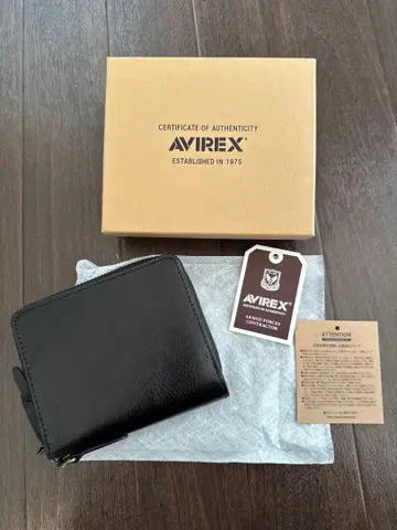 AVIREX 접이식 지갑 블랙 미사용 새상품
