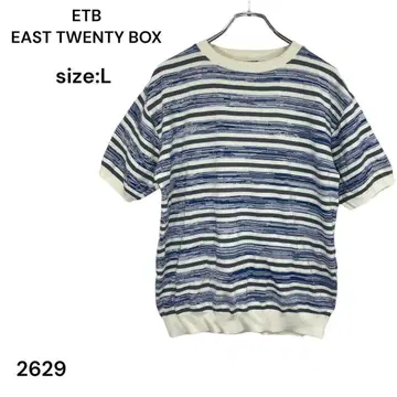 EAST TWENTY BOX 셔츠 상의 L 반팔 멋진 보더