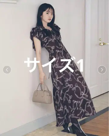 스나이델 리본 슬리브 디자인 원피스
