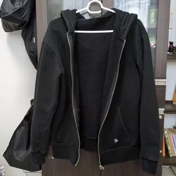 블랙 풀 집업 후드티 속기모 ZARD 정품