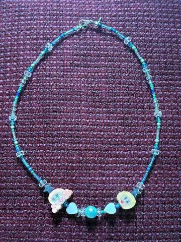 HAWAII Happy Talk 그린 계열 컬러풀 캐릭터 목걸이