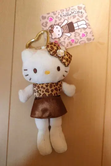 새상품 키티 레오파드 무늬 롱 레그 마스코트