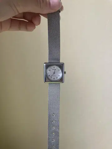 스퀘어 손목시계 실버