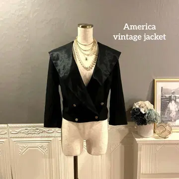 [ America vintage ] 빅 칼라 디자인 자켓 상의