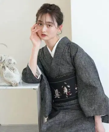 [미사용 세트] 니코앤티크 기모노와 가는 오비