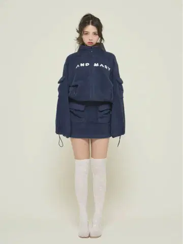 ANDMARY Mary logo fleece skirt