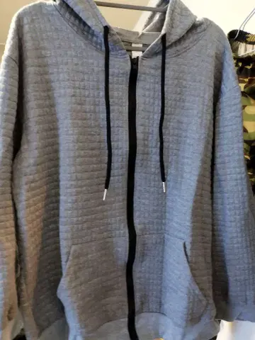 그레이 퀼팅 풀 집업 후드티 고양이 패턴 11월 30일 삭제!